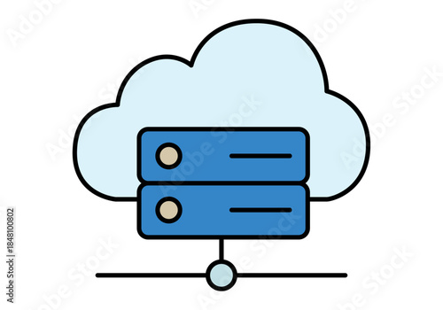 Servidores de almacenamiento en la nube con conexión de red para gestión de datos digitales y hosting web