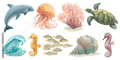 Under the sea life Vector