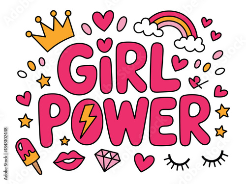 Empowering Girl Power Movement Graphic