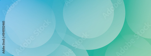 Blue green banner background colorful with circle shape