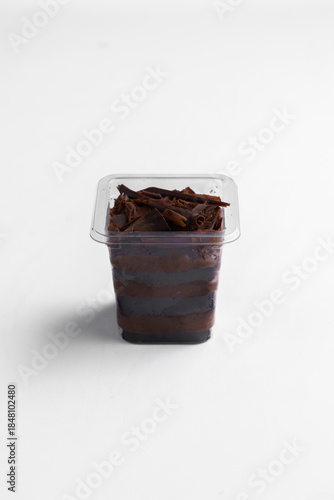 Single Dessert Cup Isolated on White