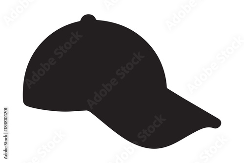 Baseball Cap Silhouette Icon Design for Sports and Fashion