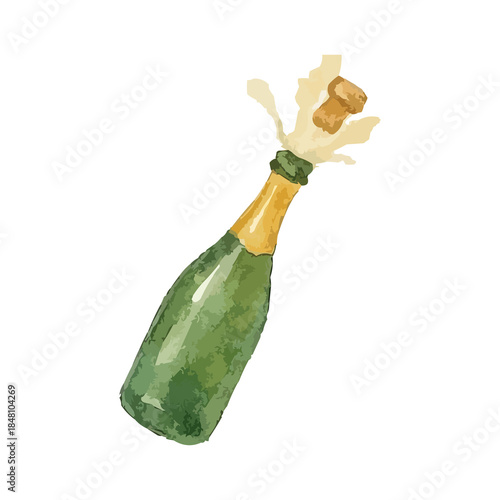 watercolor popping bottle