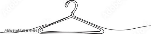 Clothes Hanger Continuous Line Icon, hanger icon continuous line drawing. drawing of clothes hanger. one line Icon drawing
