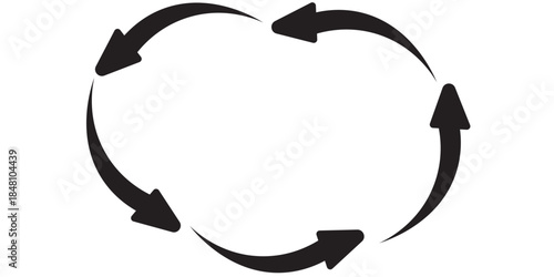 curved arrows set with directional icons