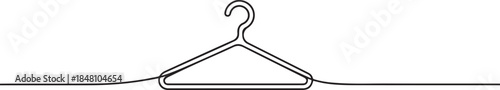 Clothes Hanger Continuous Line Icon, hanger icon continuous line drawing. drawing of clothes hanger. one line Icon drawing