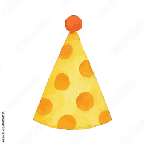 watercolor party hat