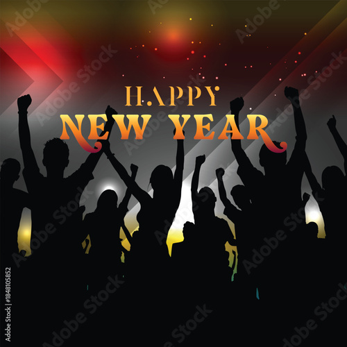 Happy New Year Greeting Card