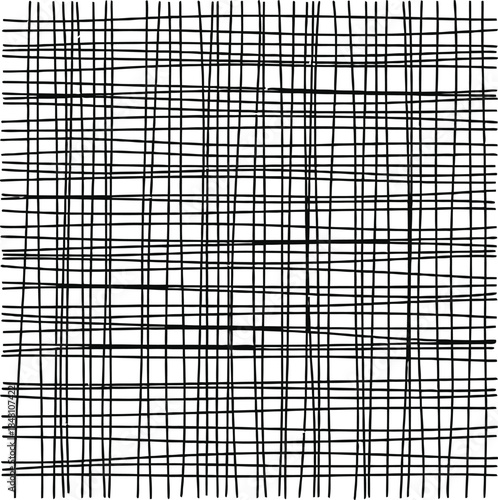 Black Scribble Grid Pattern – Abstract Hand-Drawn Background for Design, Textures & Digital Art