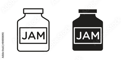 Jam icon flat simple icon. Liner version - stock vector.