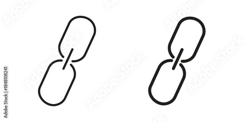 Link icon flat simple icon. Liner version - stock vector.