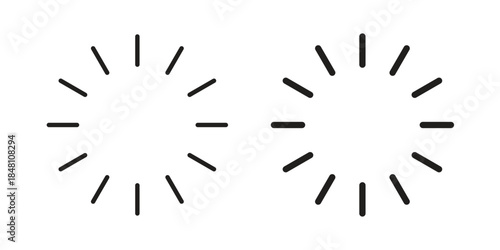 Loading icon flat simple icon. Liner version - stock vector.