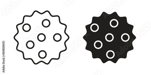 Massage ball icon flat simple icon. Liner version - stock vector.