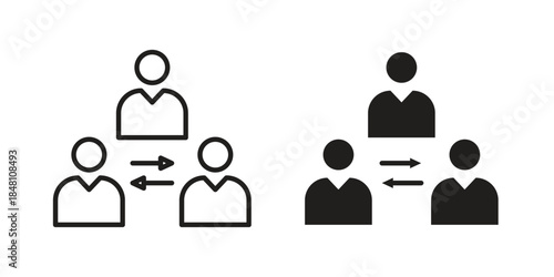 Mediator icon flat simple icon. Liner version - stock vector.