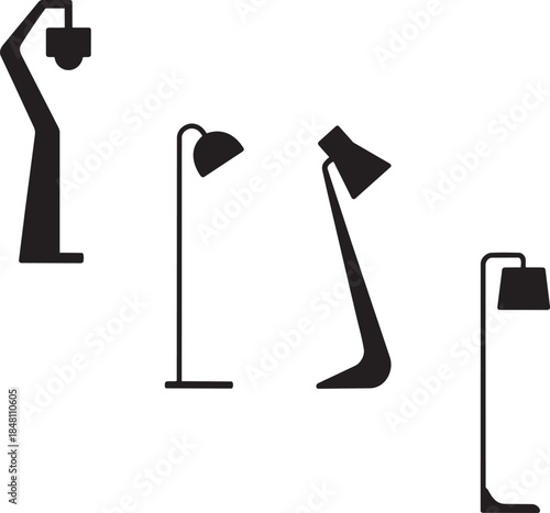 Modern Floor Lamp Silhouette Set