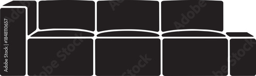 Modern Sectional Sofa Couch Silhouette