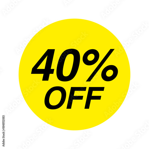 Yellow 40% off discount