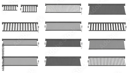 Collection of Various Sunshade Awnings for Outdoor Protection and Style