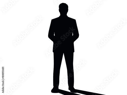 Silhouette of Businessman in Suit