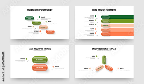 Investor Proposal Four Five Two Three Step Diagram Frame Design Vector Illustration Bundle. Marketing Solution 4 5 2 3 Option Infographic Presentation Template Collection.