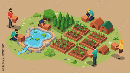 Community Gardening and Sustainable Farming Efforts in a Vibrant Urban Setting