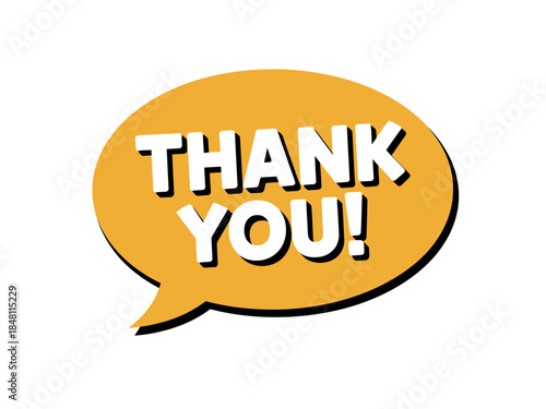 Colorful Thank You Speech Bubble