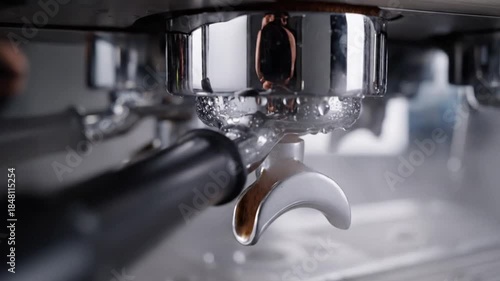 High-Performance Commercial Espresso Machine on a Stylish Marble Countertop, Professional Coffee Equipment for Cafes and Baristas