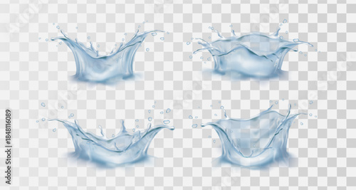 set of blue and white doves