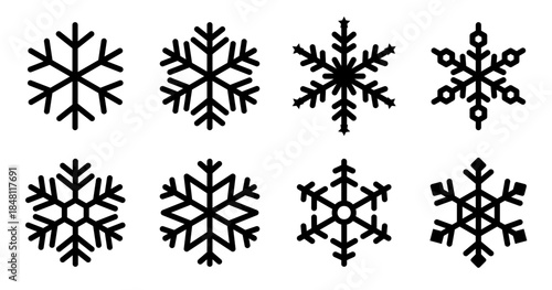 Christmas ornament collection. Line model with transparent background. Vector illustration