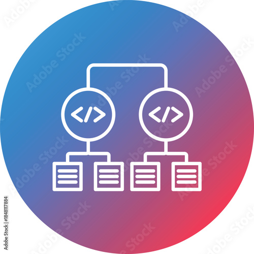 Classification Line Gradient Circle Background Icon