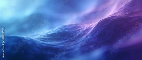 Abstract digital art background with flowing blue and purple textured waves, smooth gradients, and soft blur effects, ideal for futuristic or artistic design projects.