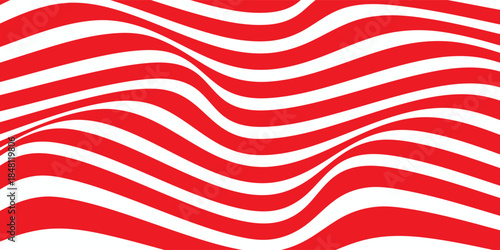 simple abstract red color distort wavy line pattern a white background with red lines