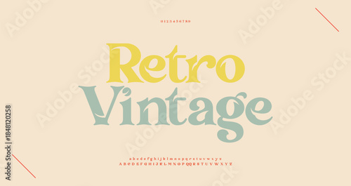 Elegant abstact alphabet font and number. Typography Luxury classic lettering serif fonts decorative wedding vintage retro concept. vector illustration