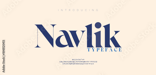 Elegant alphabet letters font logo classic minimal fashion designs. Typography modern sans fonts and number for logo brand. vector illustration