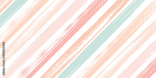 Hand drawn striped pattern, pink girly stripe seamless background, for wrapping, wallpaper, textile. paint ink brush strokes. vector grunge stripes, cute baby paintbrush line backdrop