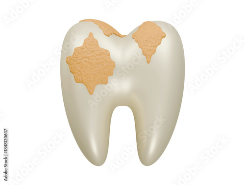 decayed icon 3d illustration render