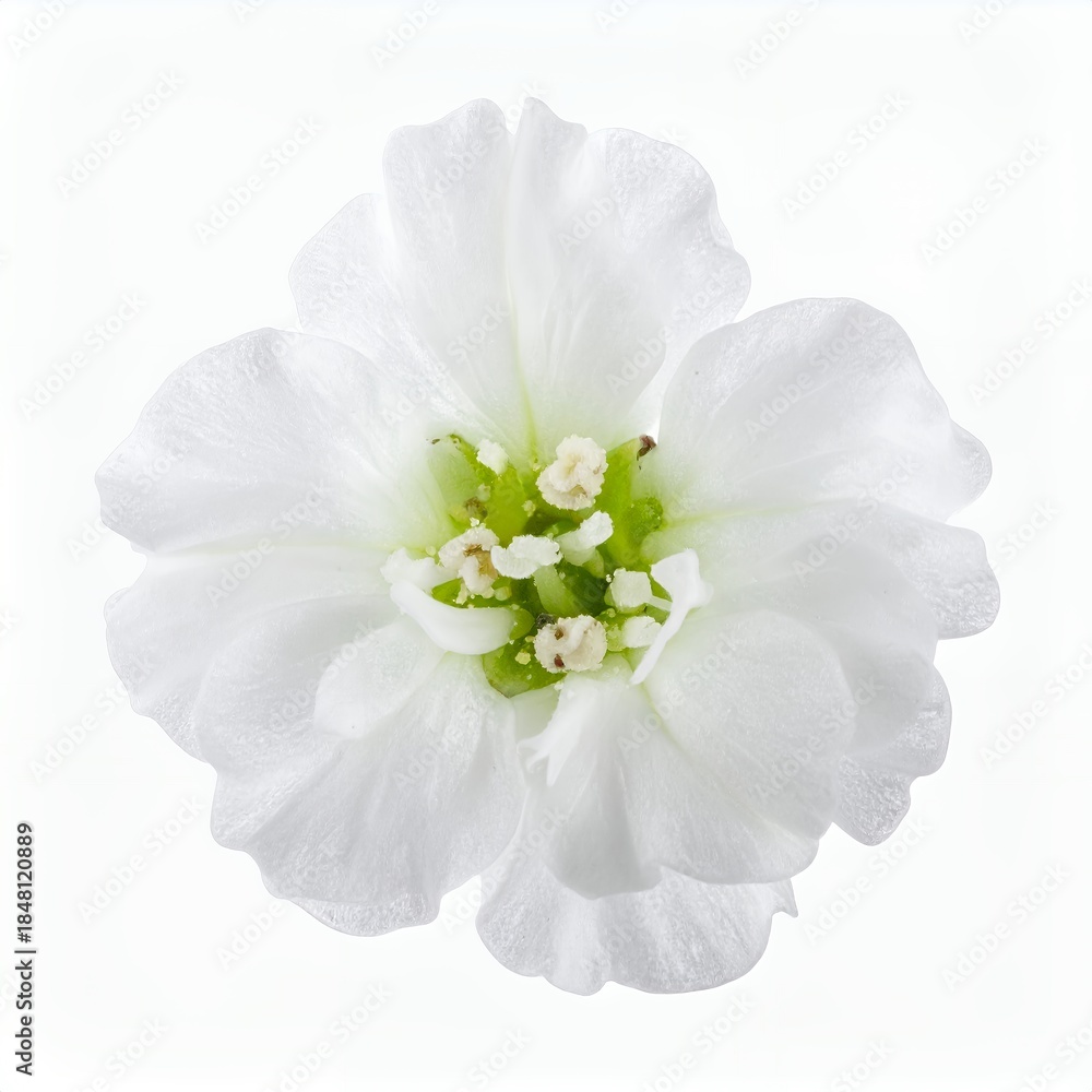 Fototapeta premium Delicate white blossom against a pure backdrop emphasizing elegance and serenity