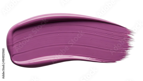 Smear of pinkish purple lip gloss or nail polish, cutout, PNG isolated on white or transparent background