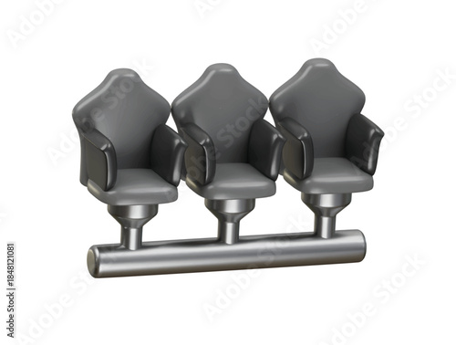 stadium seats icon 3d illustration render
