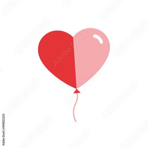 Two-tone heart shaped balloon for Valentine party decoration