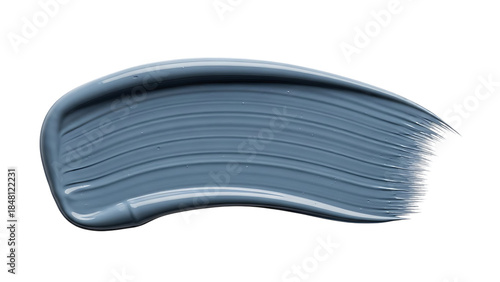 Smear of blue grey paint, cutout, PNG isolated on white or transparent background