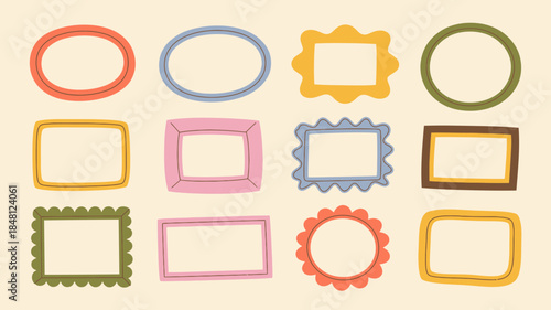 Colorful Picture Frame Templates for Photo Editing and Design