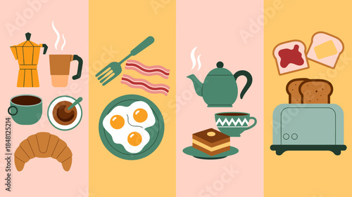 Breakfast Food and Drink Items, Morning Meal Essentials