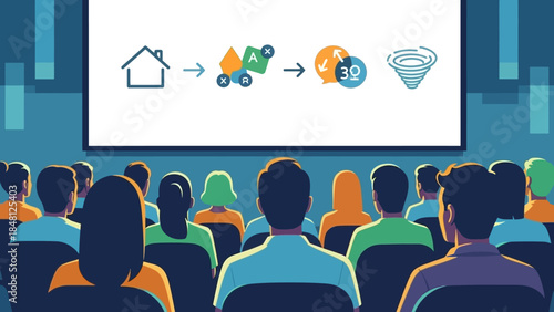 Educational seminar illustrating home water conservation techniques and sustainable practices with