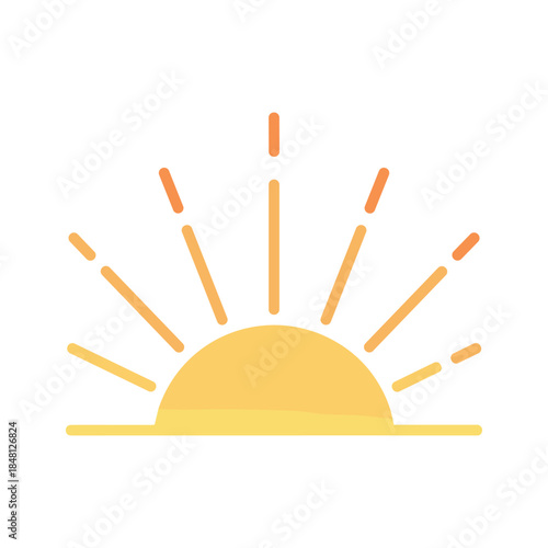 Vibrant sunrise illustration Vector
