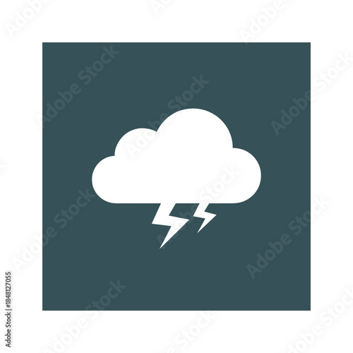 Cloud with lightning Vector
