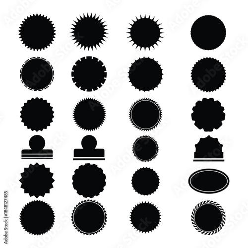 Pattern of various sized black circles