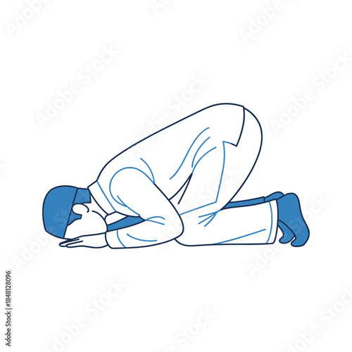 Person in prayer position Vector