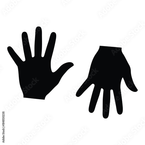 Two hand prints side by side