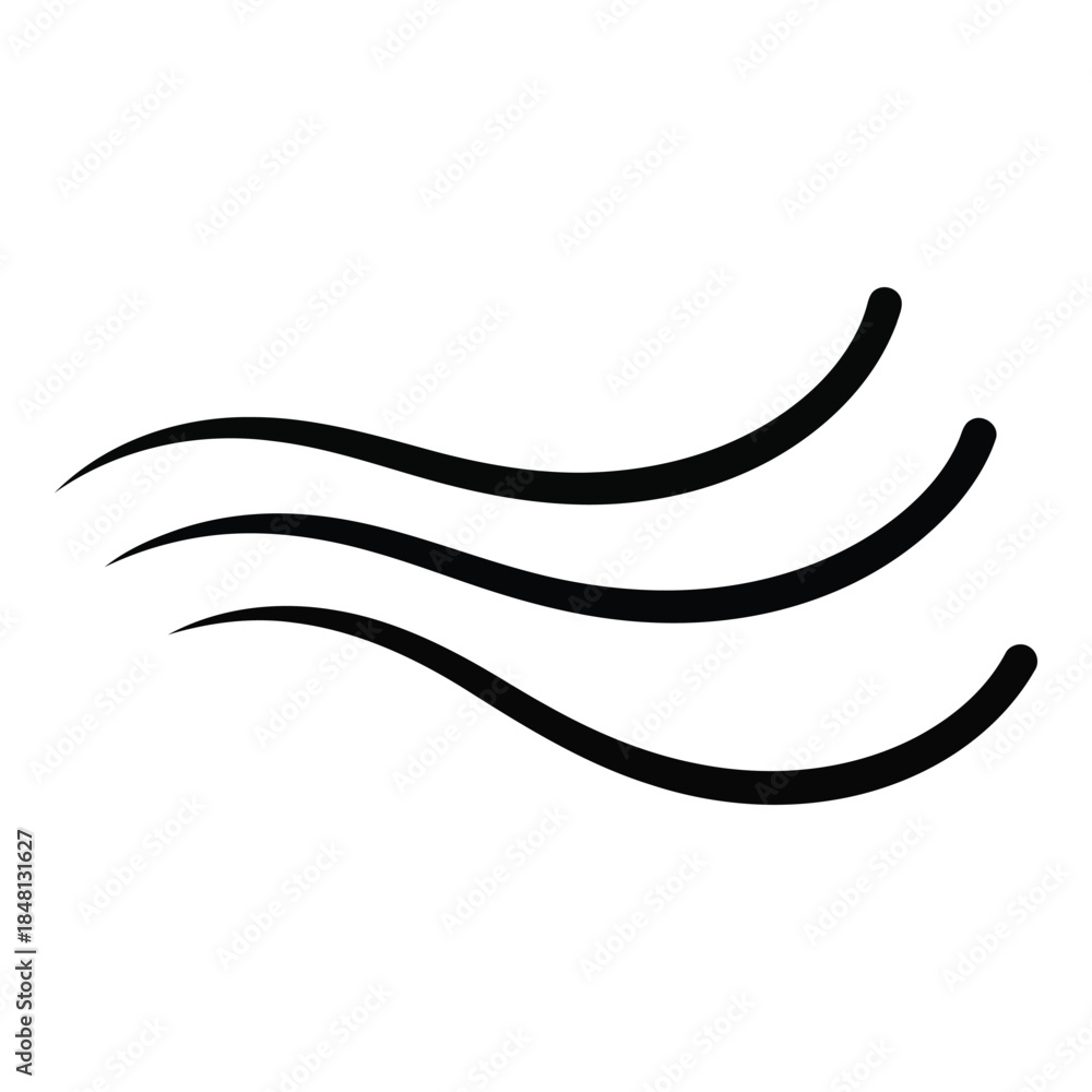 Obraz premium Three curved lines